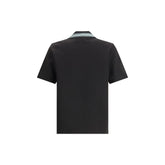 Casablanca Black Viscose Polo Shirt